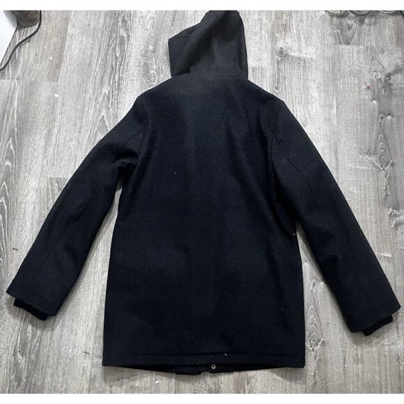 Tommy Hilfiger Overcoat Jacket Men's Size Small Full Zip Pockets Wool Blend Gray - Picture 13 of 13